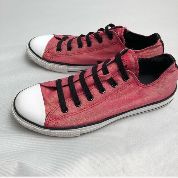 Converse All Star raspberry sparkle low top slip-on sneaker - Picture 2 of 7